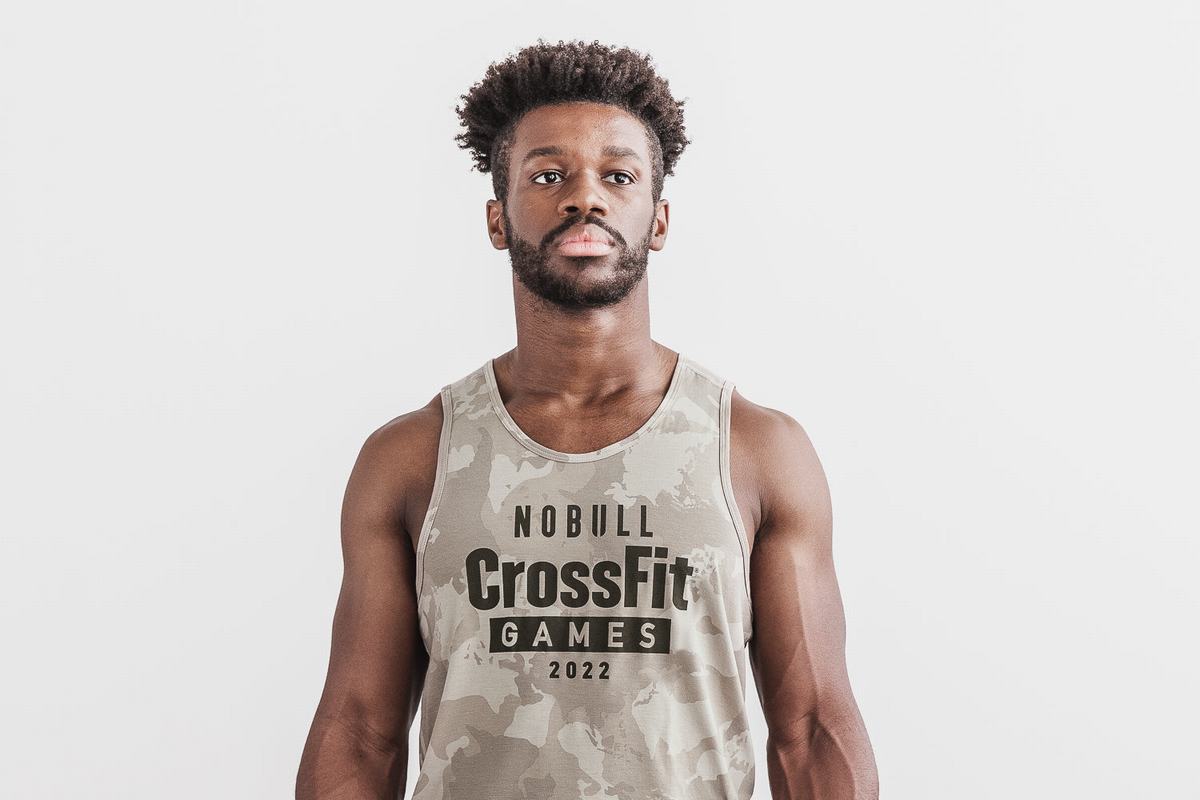 Nobull Crossfit Games® 2022 Men\'s Tank Tops Camo | Australia (CV9617)